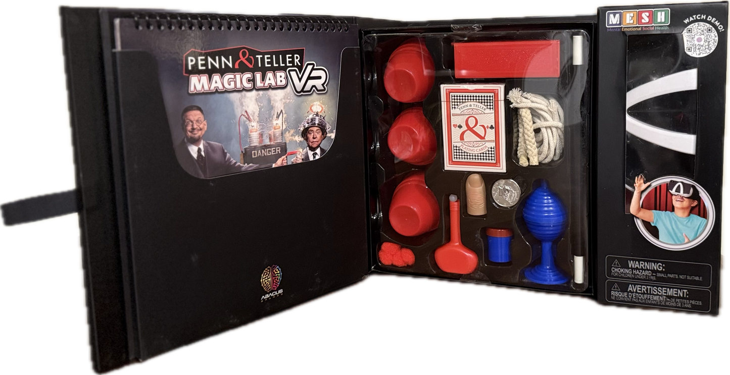 Abacus Brands Penn & Teller VR Magic Lab - Virtual Reality Kids Magic Book and Interactive STEM Learning Activity Set - for Ages 8 and Up