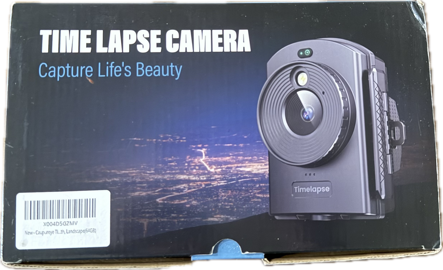 Captureye Time Lapse Camera - Timelapse Camera with Infrared Positioning & LED Light, 180 Days Shooting, 1080P AVI Videos & Photos for Outdoor Construction, Cooking, Plant Growth, Landscape(64GB)