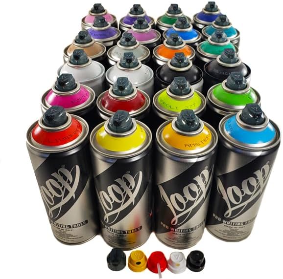 Loop spray paint 400ml MASTER COLOR SET of 24 multicolored
