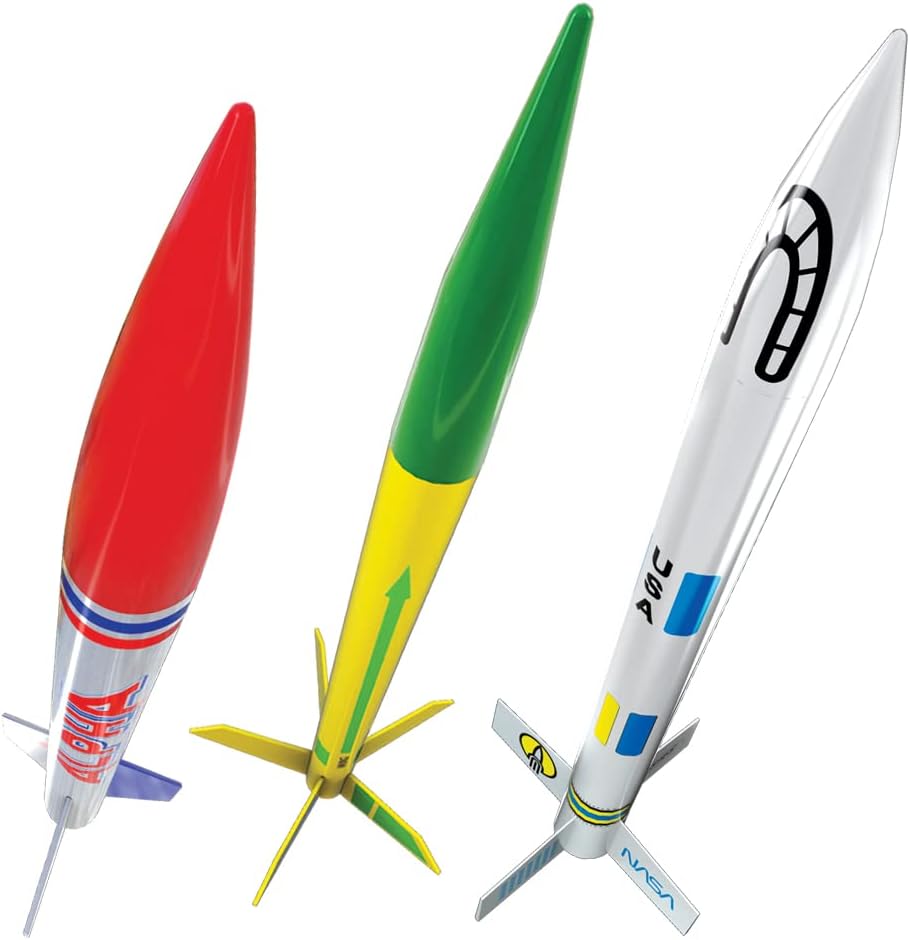 Estes 1753 AVG Bulk Variety Pack of Rocket-Building Kits, Beginner and Intermediate Flying-Rocket-Model Kits for Ages 10+, Includes Viking, Alpha, and EX2 Rockets