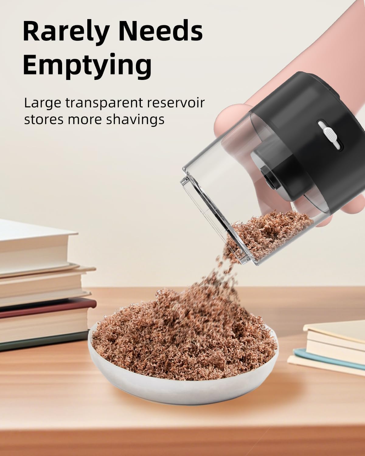 ZMOL Electric Pencil Sharpener for Colored Pencils, Auto Stop,Electric Pencil Sharpener Plug in for 6-8mm No.2/Office/Home/Black