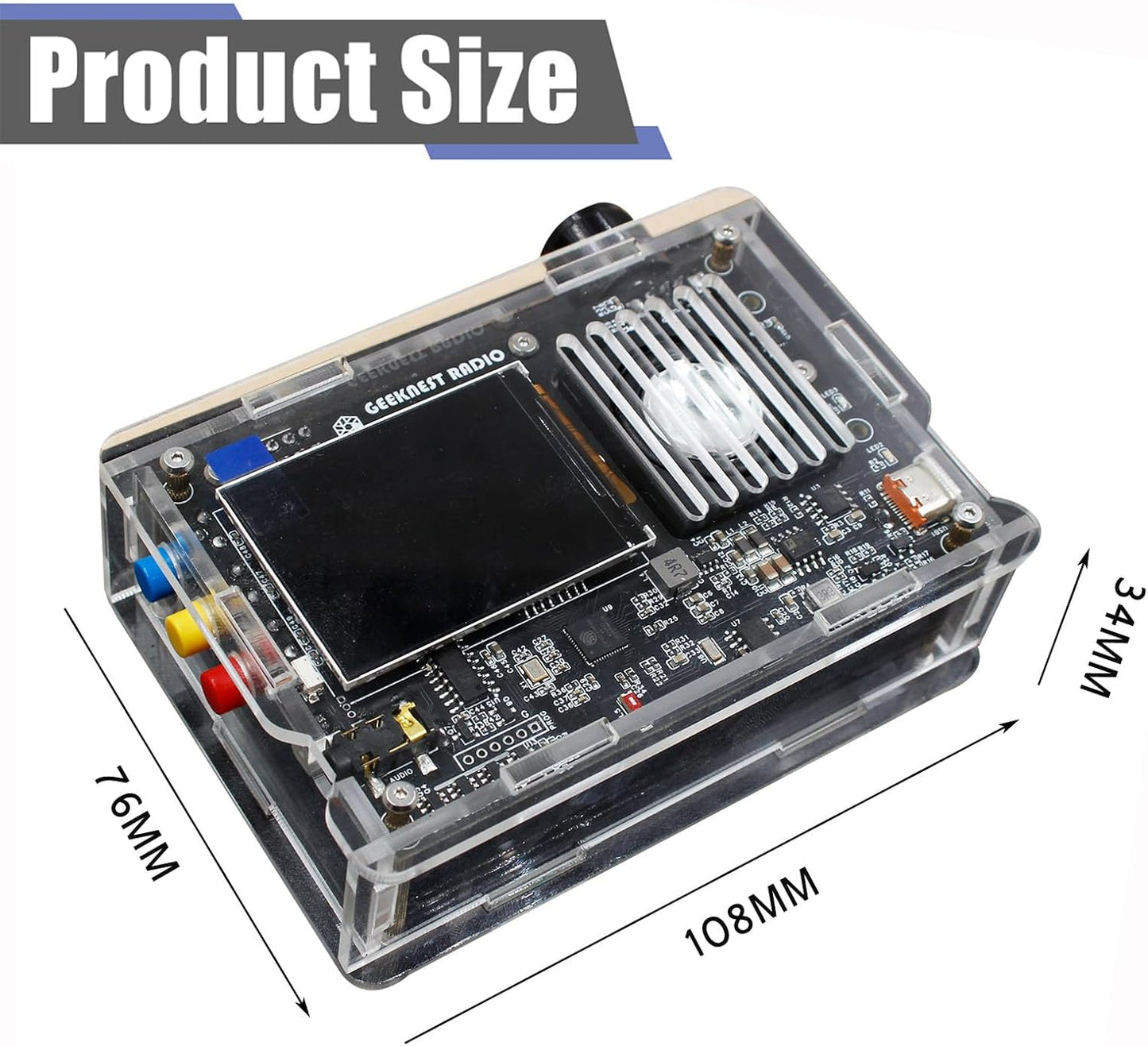 DIY Radio Kit Portable Shortwave Radio Receiver FM AM MW SW Air SSB LSB USB Full Band Radio Receiver for Hams Big Speaker & Best Reception for Adults Student STEM Education