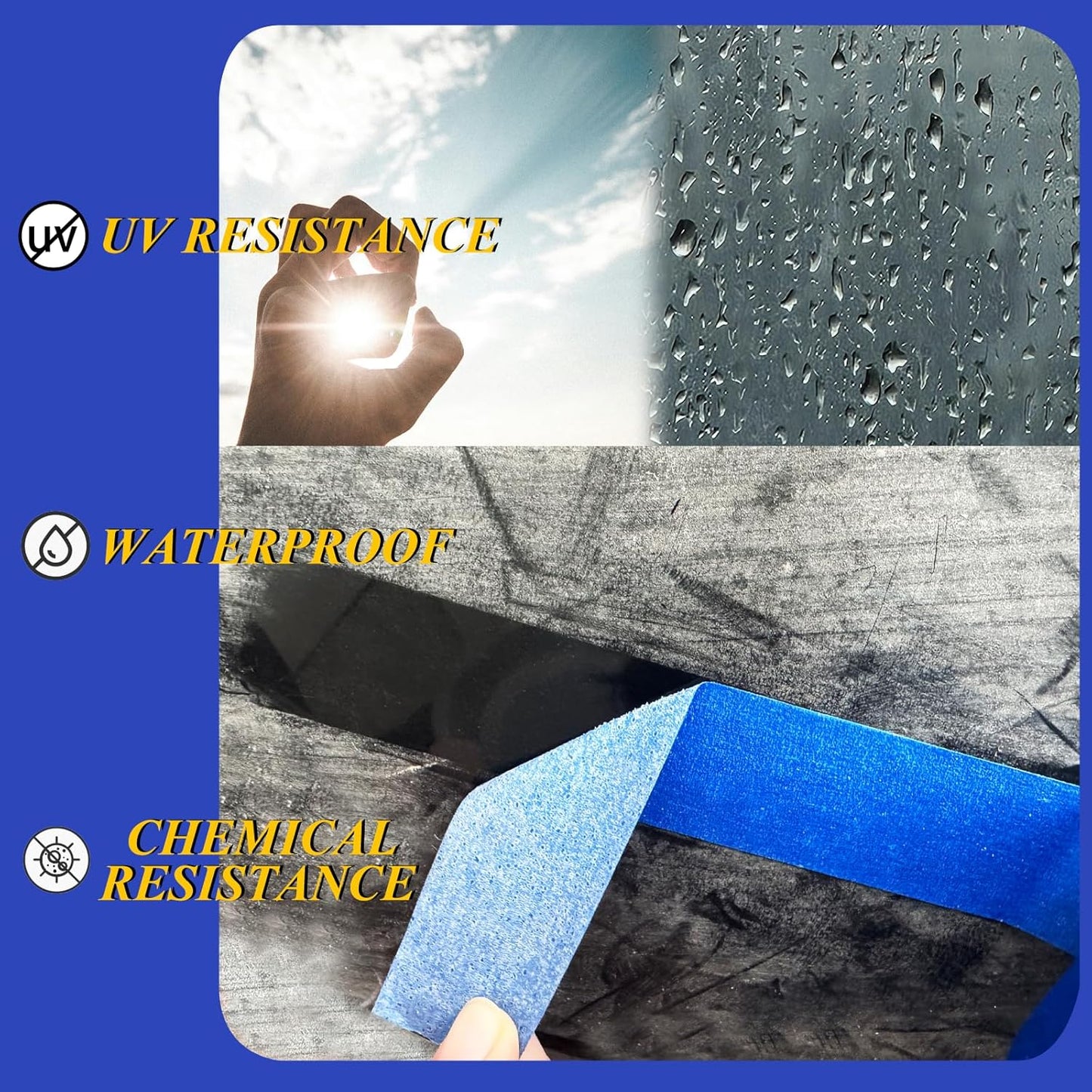Professional Painters Tapes 2 Inch Wide (1.88 In. x 60 Yds), Blue Masking Tape, Paint Paper Tape, Protects Surfaces, No Residue, Painter's Tape for Wall Painting, Artist Paint, Canvas Edging, 6 Rolls