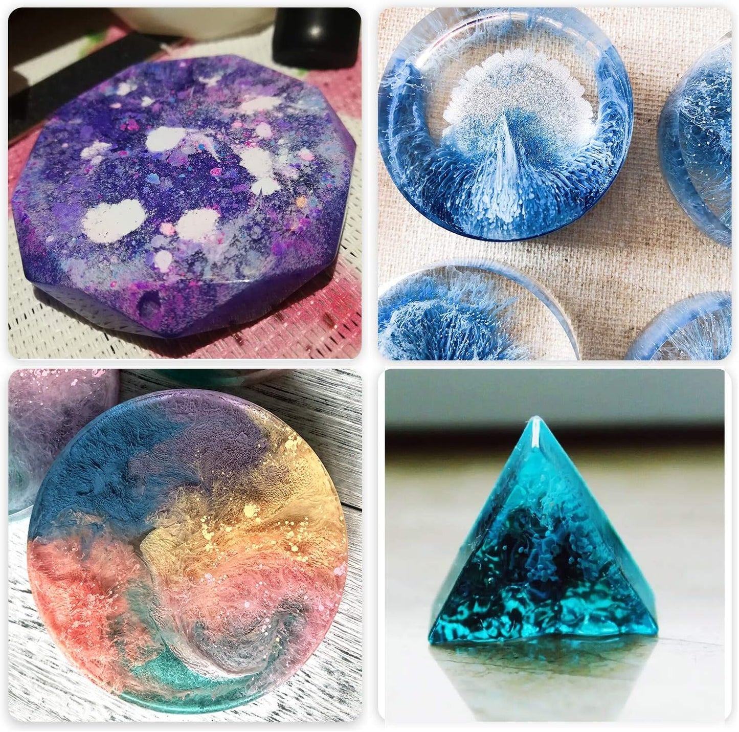 Alcohol Ink Set - 20 Bottles Vibrant Colors High Concentrated Alcohol-Based Ink, Concentrated Epoxy Resin Paint Colour Dye Great for Resin Petri Dish, Coaster, Painting, Tumbler Cup Making(10ml Each)