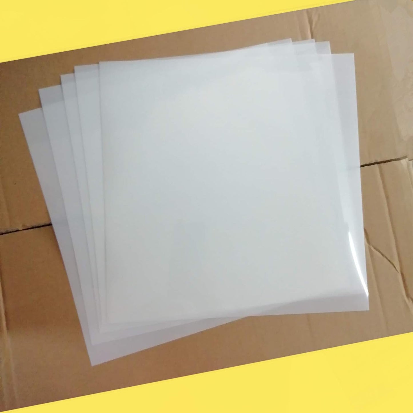 BANLTRE 12 Sheets 7.5 mil Mylar Sheet 12 x 12 inch Milky Translucent PET Blank Stencil Making Sheet for Cutting Machines, Cut Tool Template Material (7.5 mil)