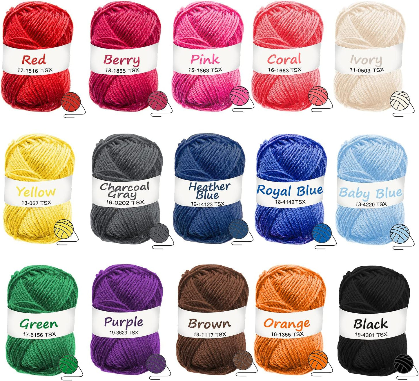 Hearth & Harbor Crochet Kit for Beginners Adults, Crochet Kits for Beginner, Learn to Crochet Set, Crocheting Kit, 1500 Yards Crochet Yarn, Crochet Hook Set, Crochet Accessories and Supplies