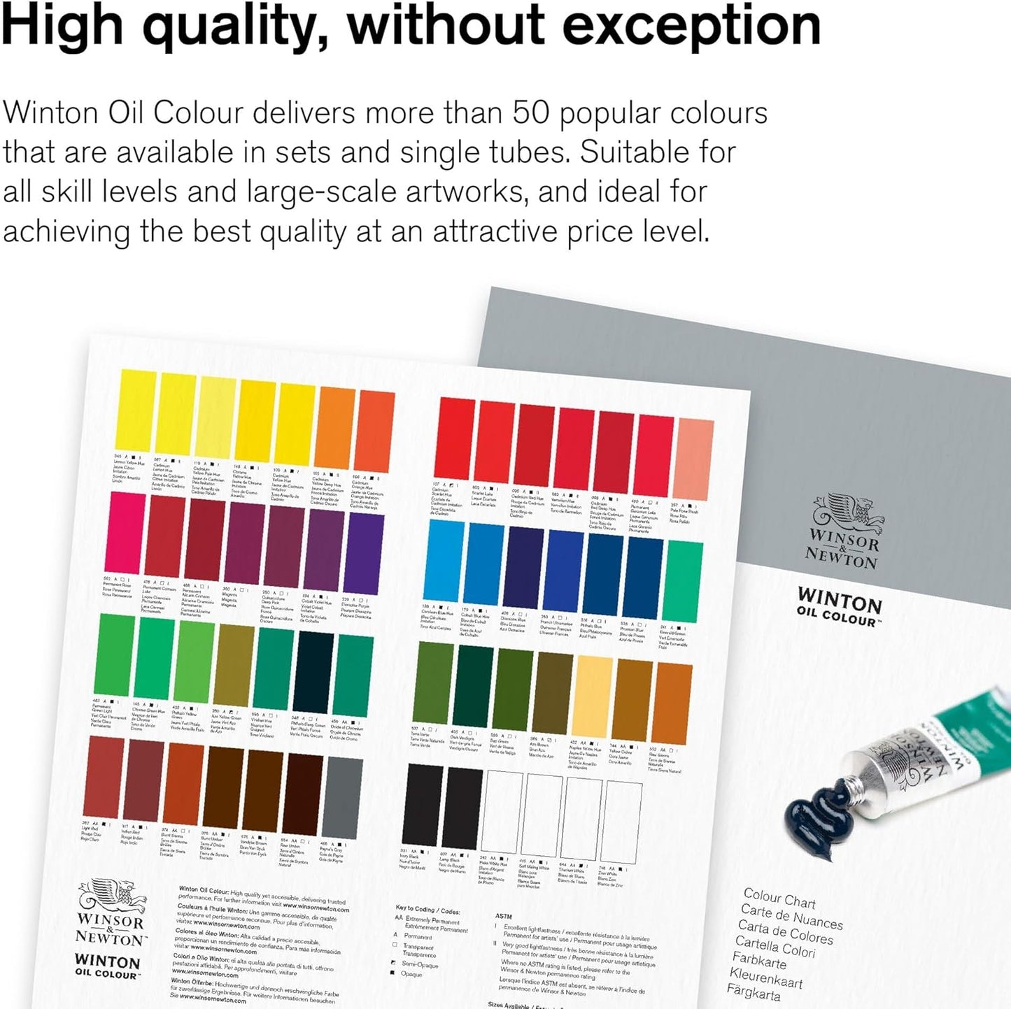 Winsor & Newton Winton Oil Color Paint, Basic Set, 10 x 21ml Tubes