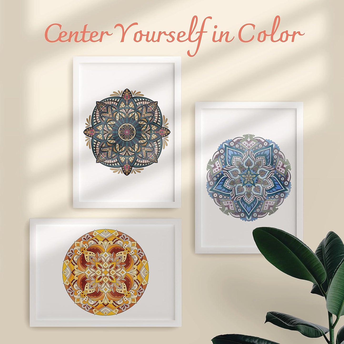 ColorIt Mandalas Volume VI Spiral Bound Adult Coloring Book with 50 Mandala Patterns for Relaxation and Stress Relief - Includes Perforated Pages, Thick Paper, Hardback Covers, and Blotter Page