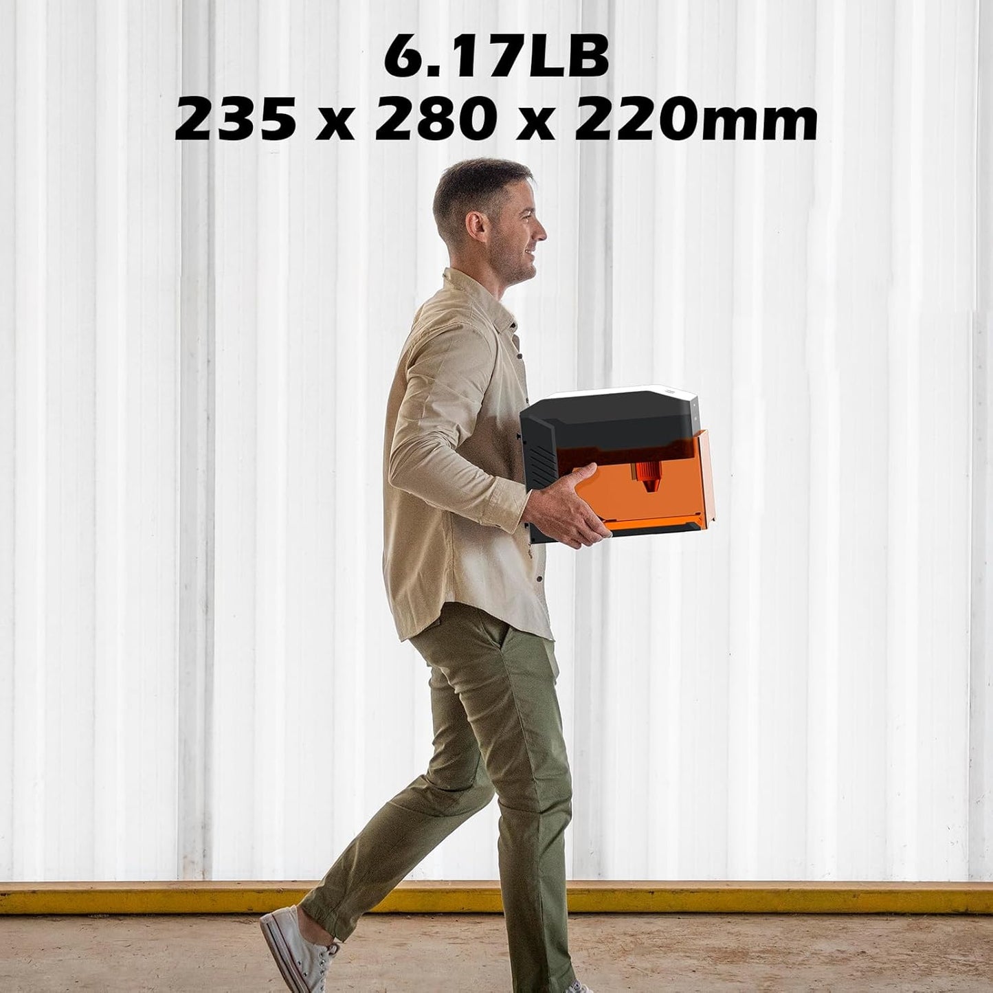 Kiosk 2.5W Laser Engraver, Light Weight & Portable Laser Engraver Machine, Home Laser Cutter with Acrylic Enclosure for DIY Wood/Leather/Metal, 3.9 x 3.9inch Engraving Area, Laser Safety Class 1