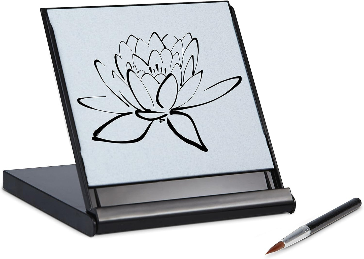Zen Life Artist Board Mini, Paint with Water Relaxation Meditation Art, Relieve Stress, Small Travel Size Magic Drawing Watercolor with Brush