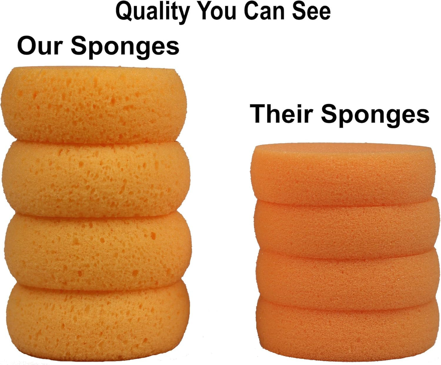 Creative Hobbies® Synthetic and Natural Silk Sponges for Painting, Crafts, Ceramics, Pottery and More, Value Pack of 7 Sponges