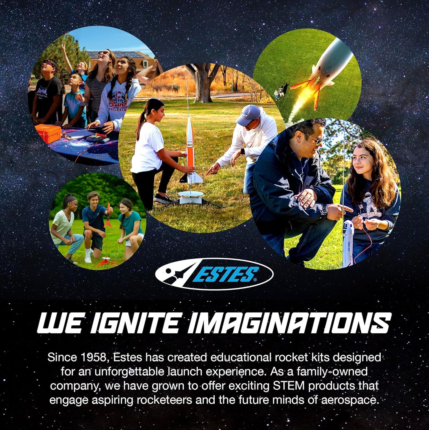 Estes 1753 AVG Bulk Variety Pack of Rocket-Building Kits, Beginner and Intermediate Flying-Rocket-Model Kits for Ages 10+, Includes Viking, Alpha, and EX2 Rockets
