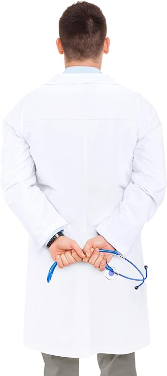 NY Threads Professional Lab Coat for Men Long Sleeve Medical Coat : Size-XL