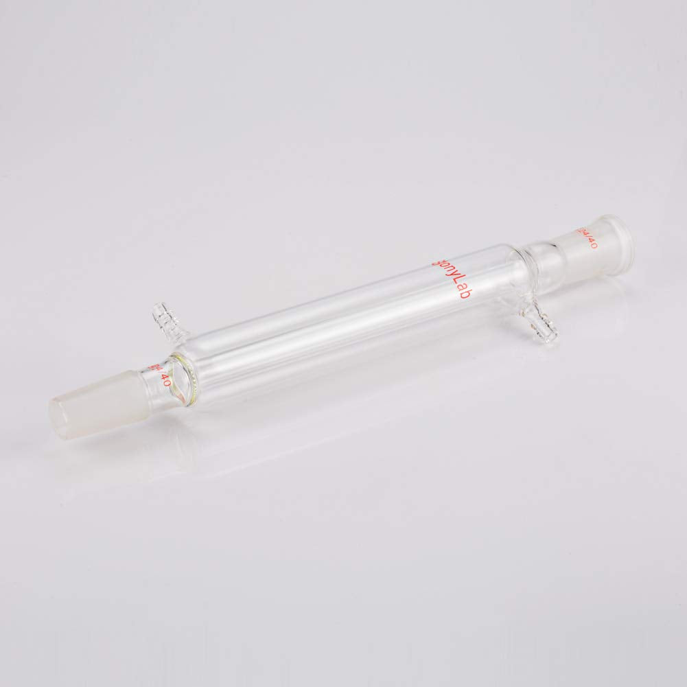 StonyLab Borosilicate Glass Liebig Condenser with 24/40 Joint 200 mm Jacket Length Lab Glass Condenser