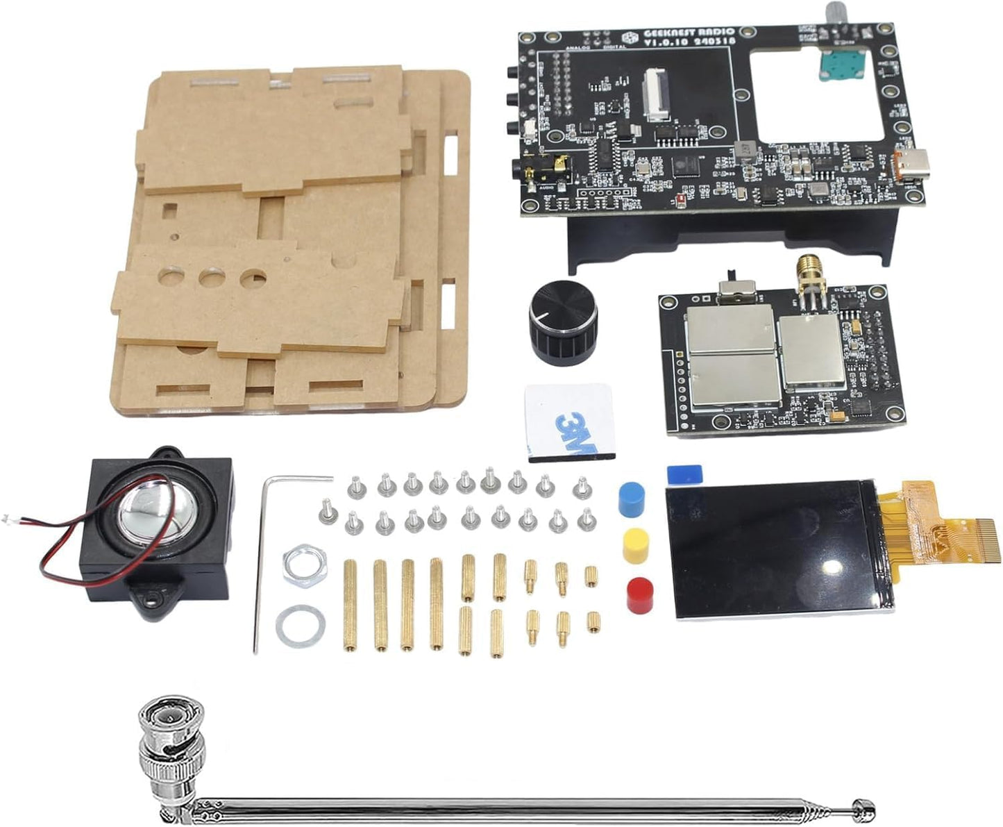 DIY Radio Kit Portable Shortwave Radio Receiver FM AM MW SW Air SSB LSB USB Full Band Radio Receiver for Hams Big Speaker & Best Reception for Adults Student STEM Education