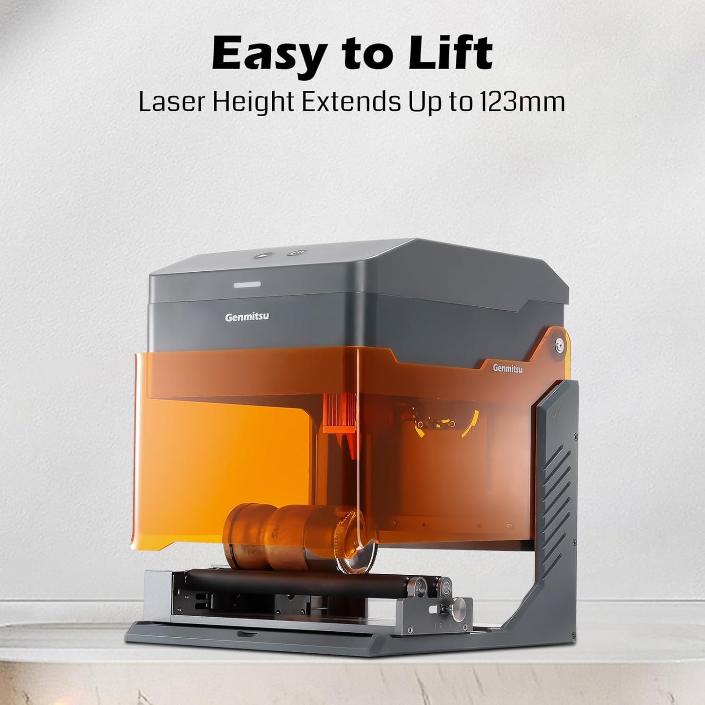 Kiosk 2.5W Laser Engraver, Light Weight & Portable Laser Engraver Machine, Home Laser Cutter with Acrylic Enclosure for DIY Wood/Leather/Metal, 3.9 x 3.9inch Engraving Area, Laser Safety Class 1