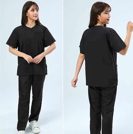 Gliitatu Dog Grooming Smock Barber Jackets for Women Men Professional Pet Groomer Smock Cosmetologist Barber Smock : Size Medium
