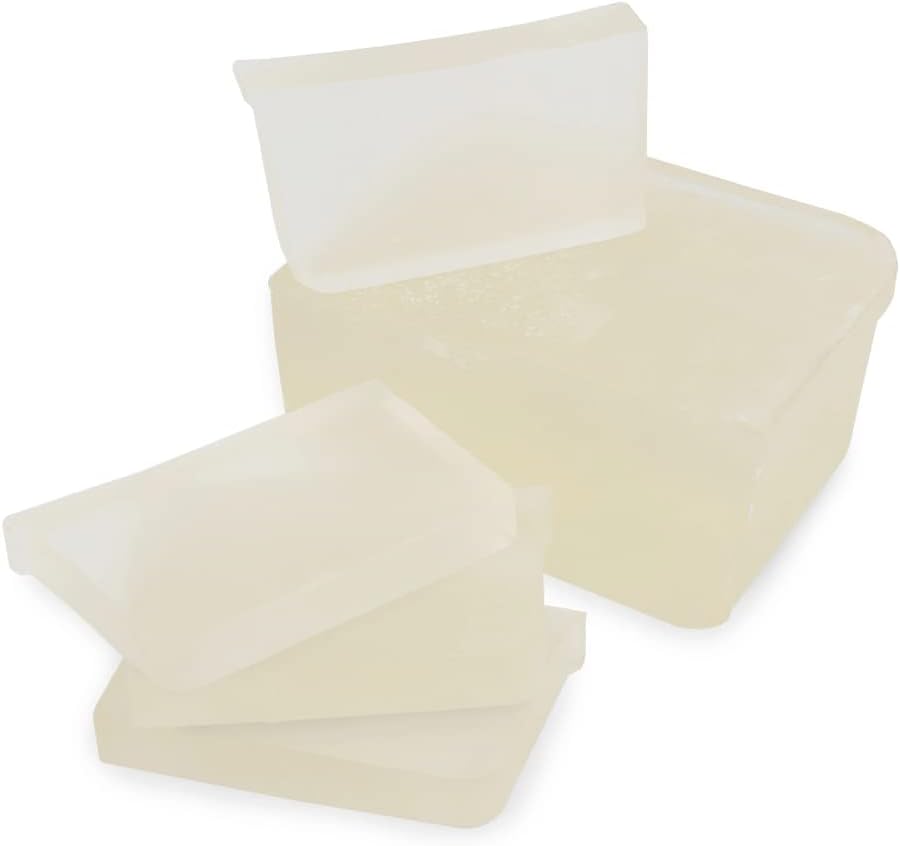 Primal Elements Clear Soap Base - Moisturizing Melt and Pour Glycerin Soap Base for Crafting and Soap Making, Vegan, Cruelty Free, Easy to Cut, Unscented - 5 Pound