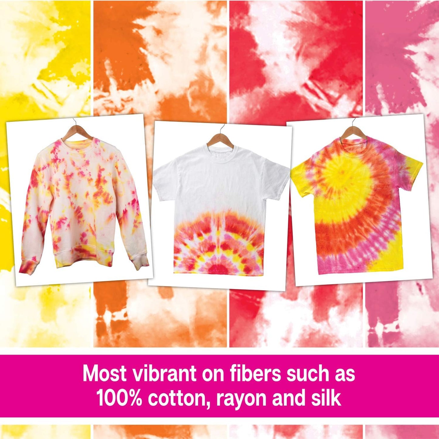 Tulip One-Step Tie-Dye Kit Block Party 16oz 8 Color Tie Dye, Rainbow, As Detailed