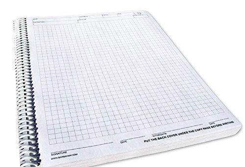BARBAKAM Lab Notebook 100 Carbonless Pages Spiral Bound (Copy Page Perforated) Spiral-bound – November 1, 2010