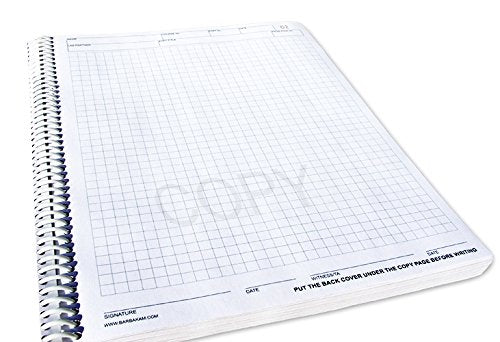 BARBAKAM Lab Notebook 100 Carbonless Pages Spiral Bound (Copy Page Perforated) Spiral-bound – November 1, 2010