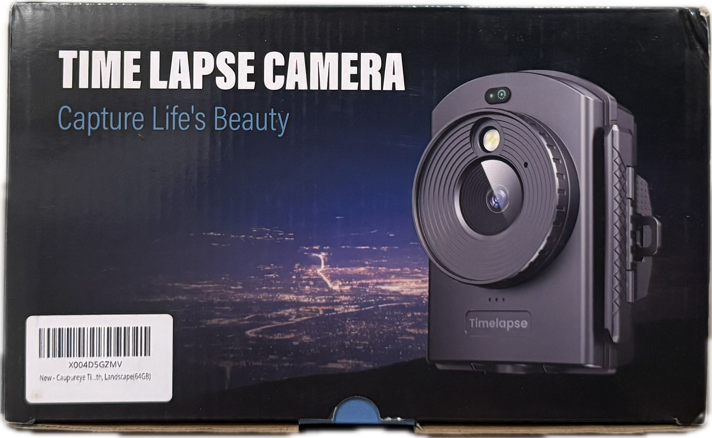 Captureye Time Lapse Camera - Timelapse Camera with Infrared Positioning & LED Light, 180 Days Shooting, 1080P AVI Videos & Photos for Outdoor Construction, Cooking, Plant Growth, Landscape(64GB)