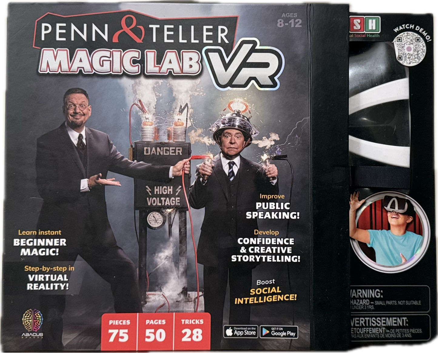 Abacus Brands Penn & Teller VR Magic Lab - Virtual Reality Kids Magic Book and Interactive STEM Learning Activity Set - for Ages 8 and Up
