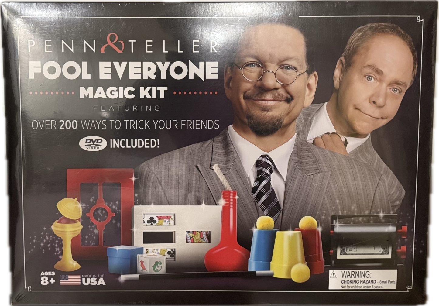 Penn & Teller Fool Everyone Magic Kit – Official Licensed Edition by FUN Inc – Over 200 Magic Tricks for Kids with Props, Books & Videos – Ideal for 8 or 9 Year Old Boy Birthday Gifts or Xmas Presents