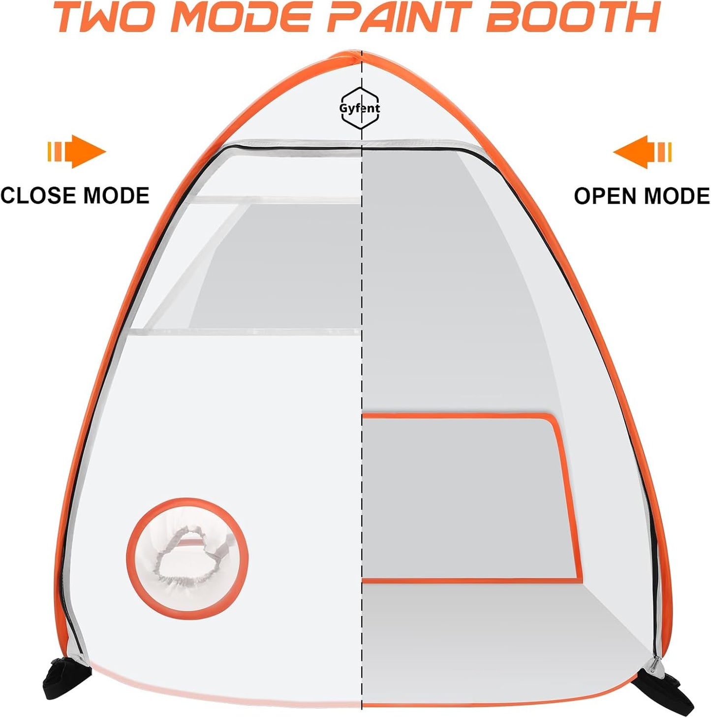 Gyfent Spray Paint Tent for Spray Painting, Portable Paint Booth Small Spray Shelter with Turntable Spray Booth Painting Station Spray Paint Tent Pop-up for Small DIY Projects Furniture
