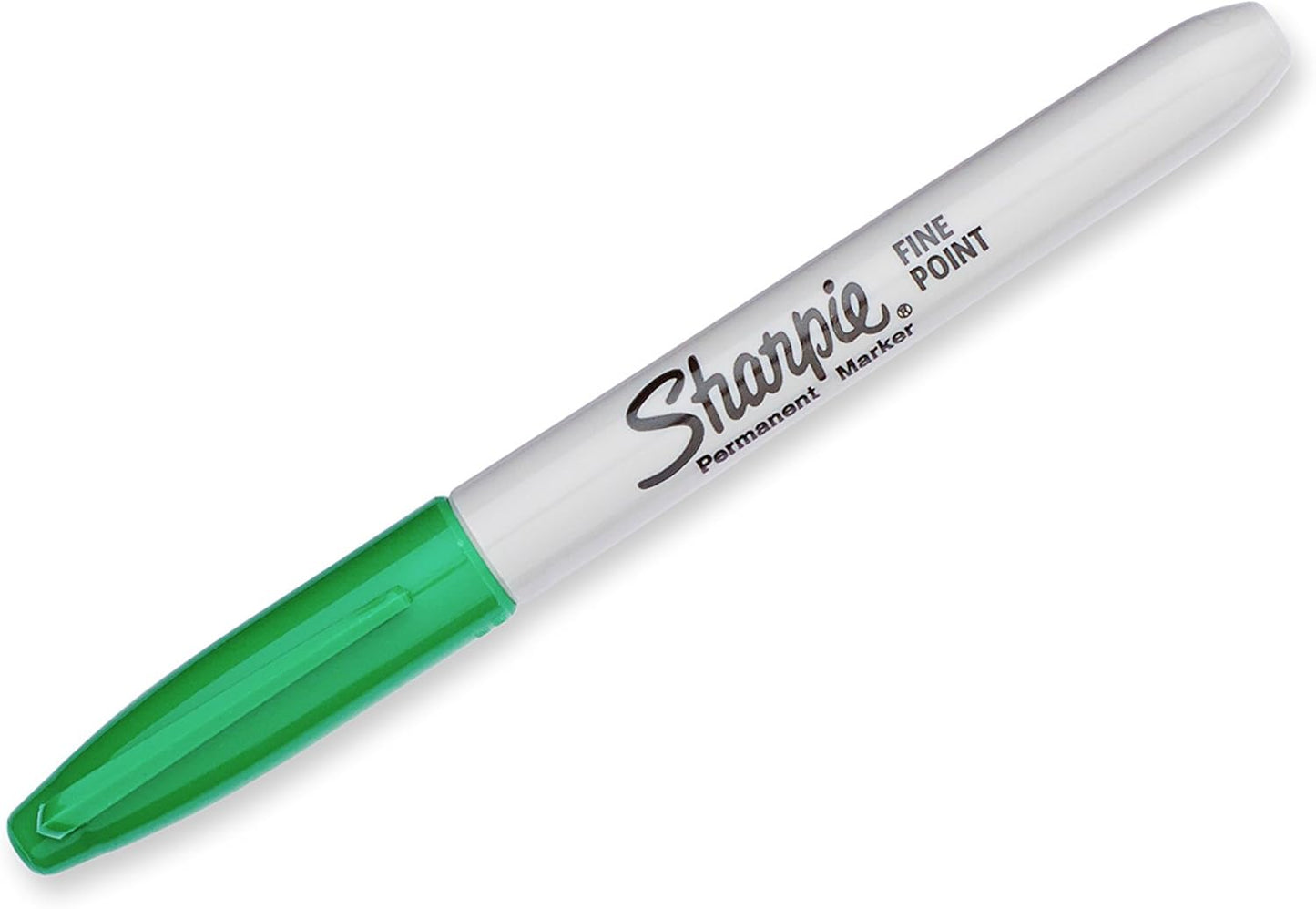 Sharpie Permanent Markers, Fine Point, Green, 12 Count
