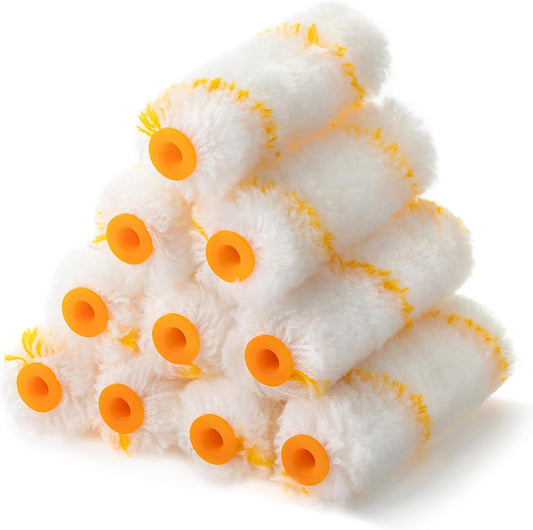 Bates- Paint Roller Covers, 10 Pack, 4-Inch Covers for Paint Roller 4 Inch Paint Roller Covers, 4 Paint Roller Covers, Covers for Paint Rollers 4 Inch, 4 Inch Rollers for Painting Small Paint Rollers