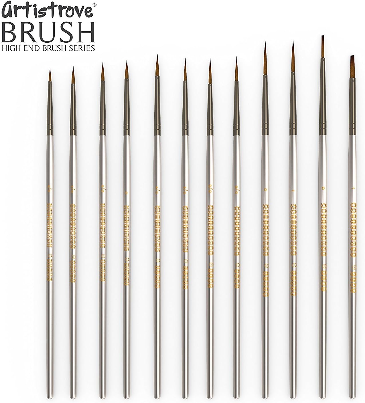 The Official Paint by Numbers Brush by Artistrove - 12 Amazing Fine Detailing Paint Brushes for Adults with a Need for Precision, Get Your Set of The Master Class Brushes to Perfect Your Passion!