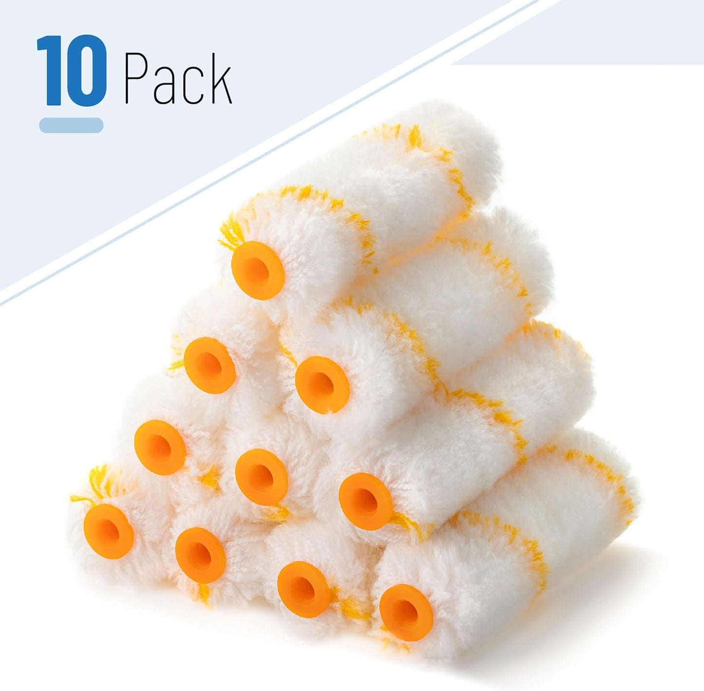 Bates- Paint Roller Covers, 10 Pack, 4-Inch Covers for Paint Roller 4 Inch Paint Roller Covers, 4 Paint Roller Covers, Covers for Paint Rollers 4 Inch, 4 Inch Rollers for Painting Small Paint Rollers