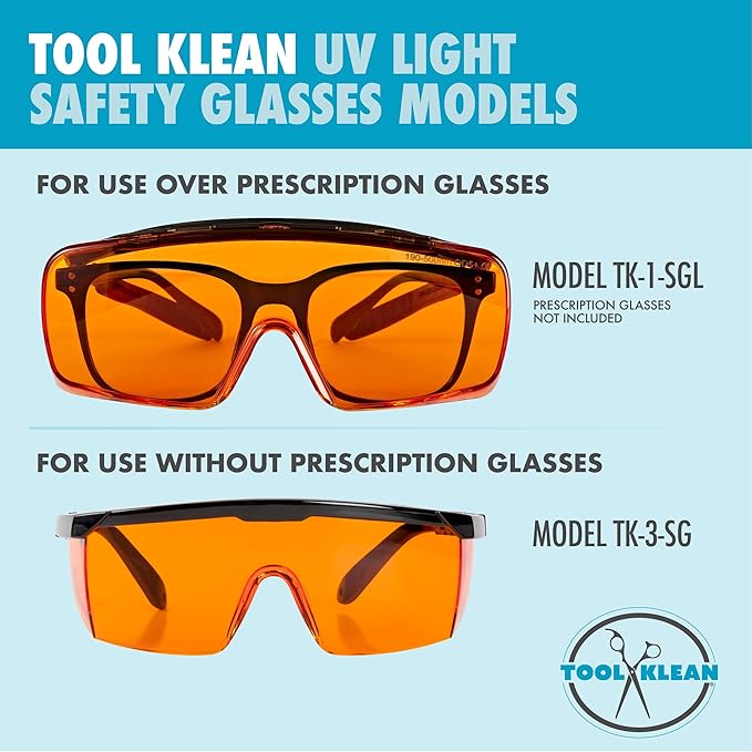Professional UV Light Safety Glasses - Polycarbonate Shatterproof UVC Protection Goggles for Blocking UV Light