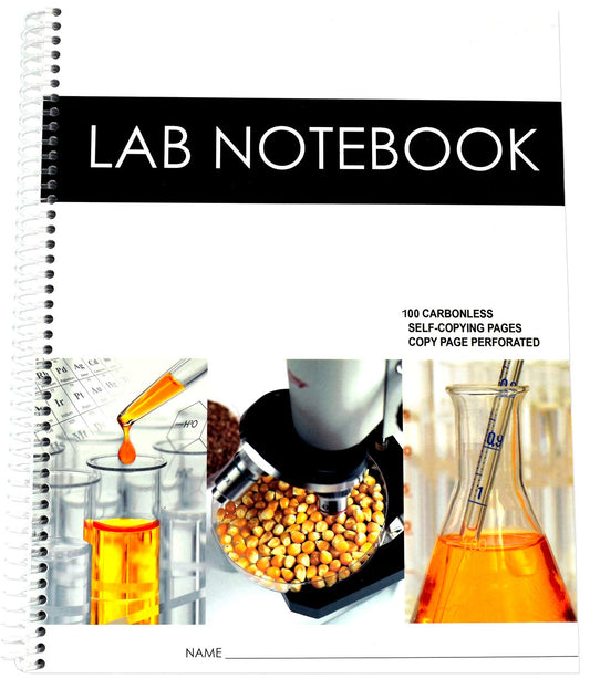 BARBAKAM Lab Notebook 100 Carbonless Pages Spiral Bound (Copy Page Perforated) Spiral-bound – November 1, 2010
