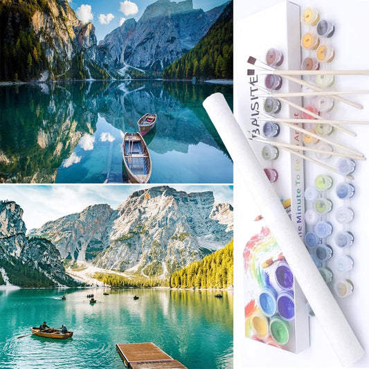 BAISITE Paint by Numbers Kit for Adults Beginners,12" Wx16 L 2 Pack Canvas for Painting Kits for Adults in Colorful Box