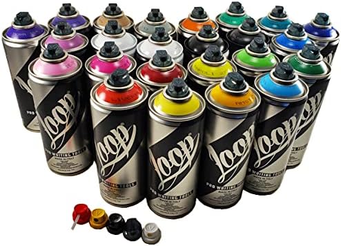 Loop spray paint 400ml MASTER COLOR SET of 24 multicolored