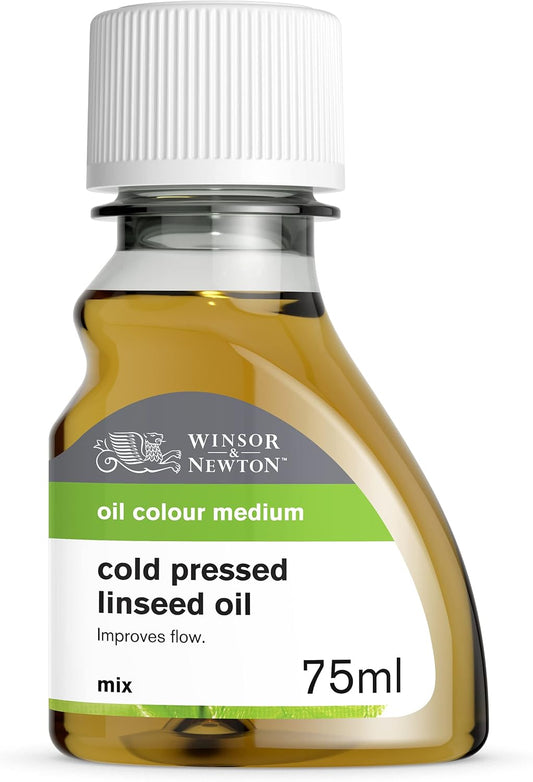 Winsor & Newton Cold Pressed Linseed Oil, 75ml (2.5oz) Bottle