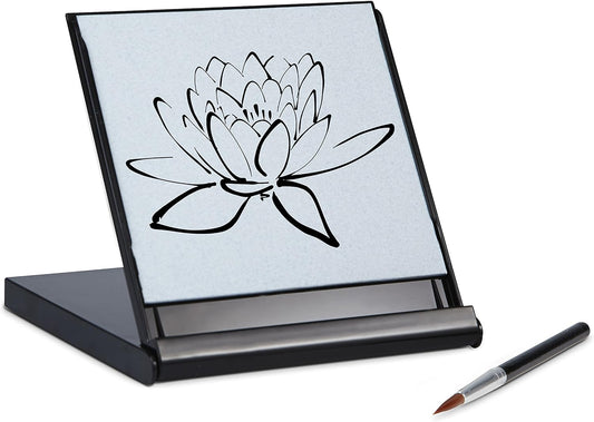 Zen Life Artist Board Mini, Paint with Water Relaxation Meditation Art, Relieve Stress, Small Travel Size Magic Drawing Watercolor with Brush