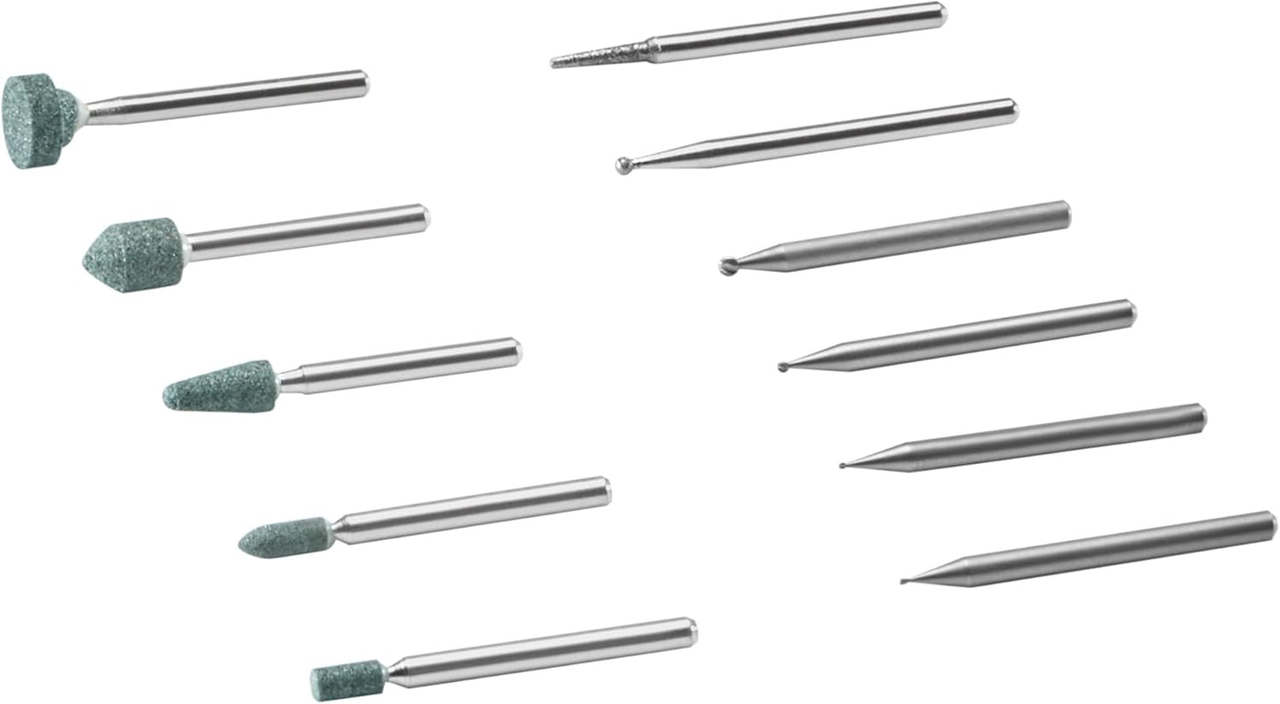 Dremel 729-01 11-Piece Carving & Engraving Rotary Tool Accessories Kit - Includes Engraving Bits & Grinding Stones- Ideal for Wood, Metal, and Glass