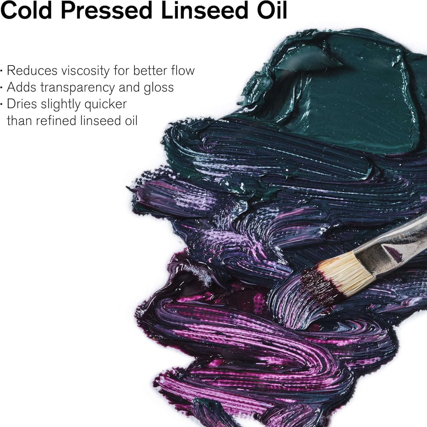Winsor & Newton Cold Pressed Linseed Oil, 75ml (2.5oz) Bottle