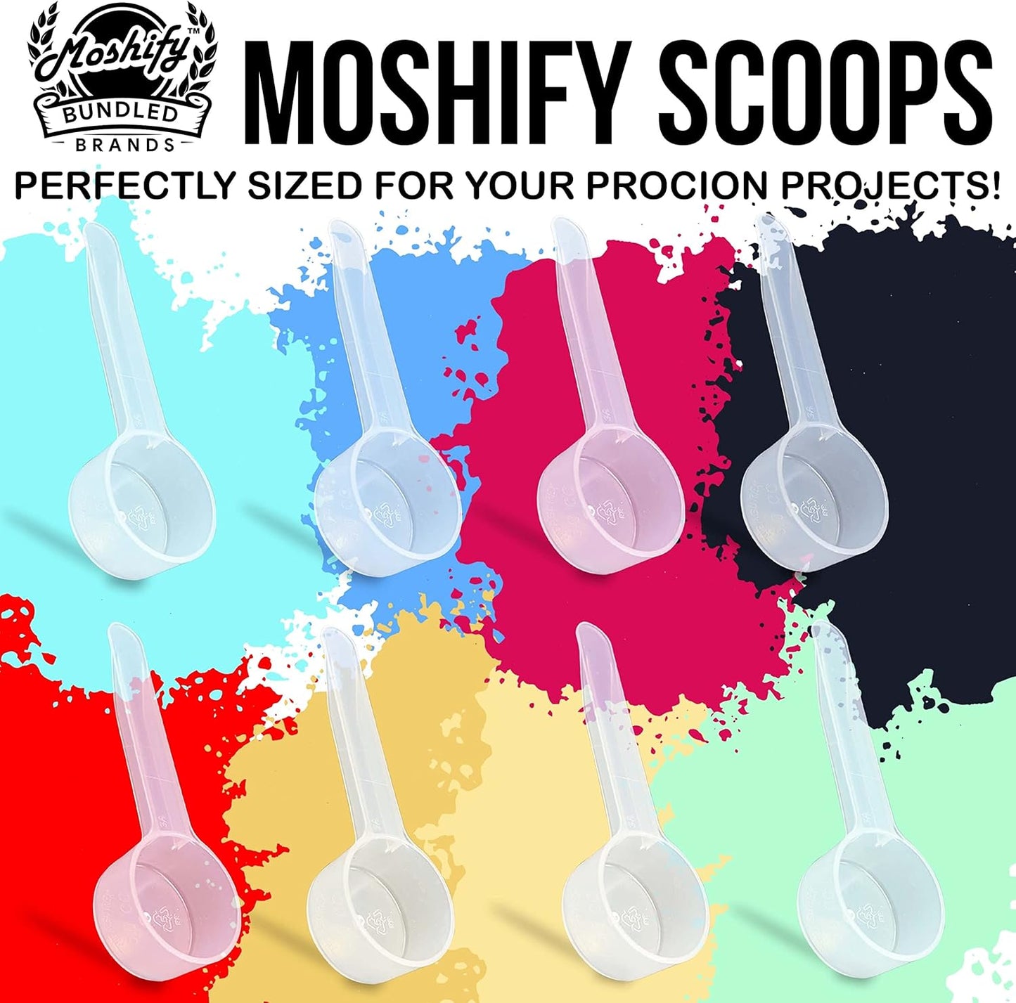 Jacquard Procion MX Dye Kit - USA Made - 8 Vibrant Colors, 8 oz Each - Fiber Reactive - Tie Dye Party Supplies - Bundled with Scoops