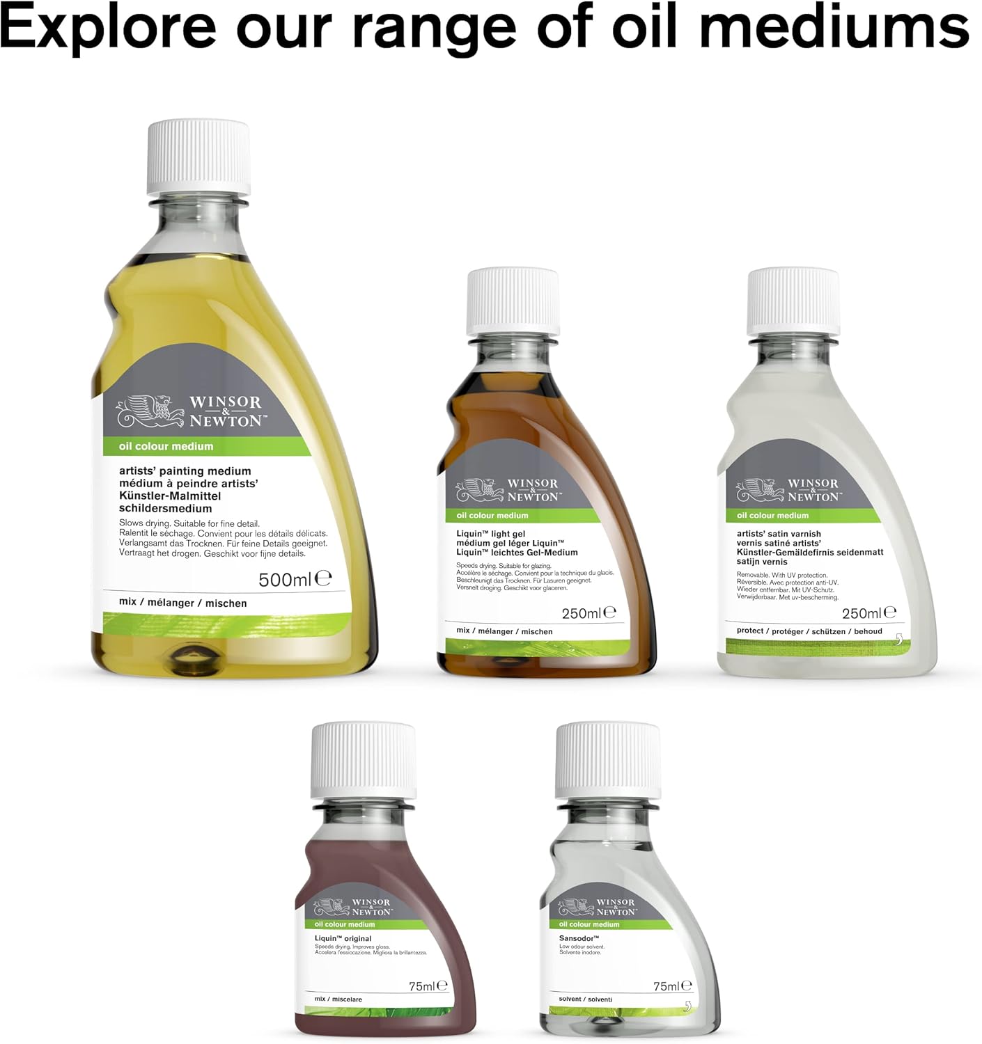 Winsor & Newton Cold Pressed Linseed Oil, 75ml (2.5oz) Bottle