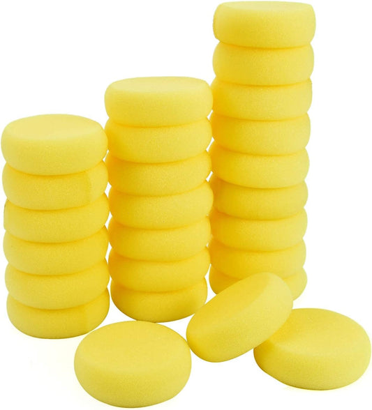 YoleShy 25 Pcs Painting Sponge, Artist Sponge for Watercolor, Crafts, Pottery, Clay, Ceramics, Face Painting & Household Use (2.8 Inch)
