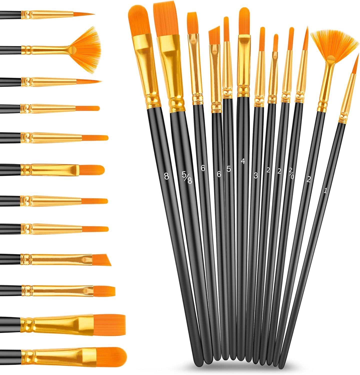 Caliart 24 Colors Acrylic Paint Set with 12 Brushes, Easter Basket Stuffers for Teens, Art Craft Paints Gifts Trendy Stuff for Artists Kids Teen, Canvas Ceramic Rock Eggs Painting Kit Art Supplies