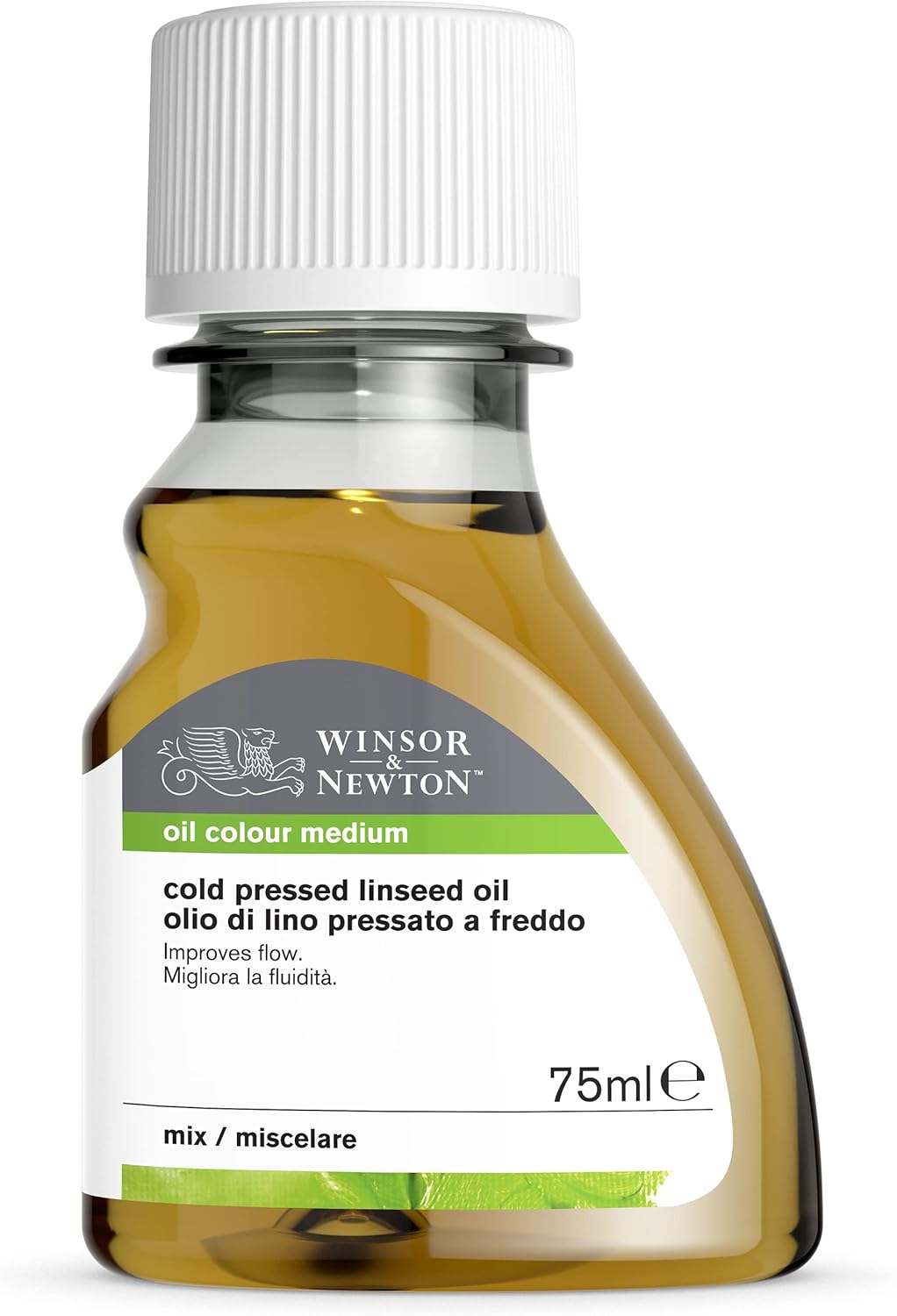 Winsor & Newton Cold Pressed Linseed Oil, 75ml (2.5oz) Bottle