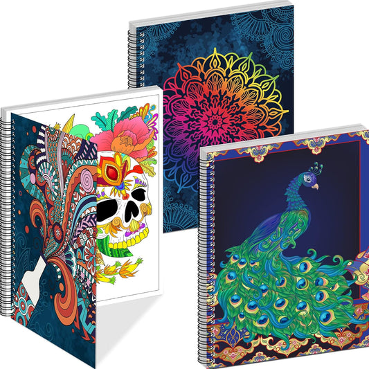 Adult Coloring Books Set:3 Coloring Books for Adults Animal Flowers & Other Themes Designs.Coloring Books for Adults to Relax and Relieve Anxiety